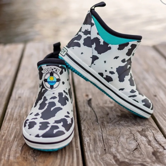 buoy Other - BUOY BOOTS Kids Cow Print Buoy Boots